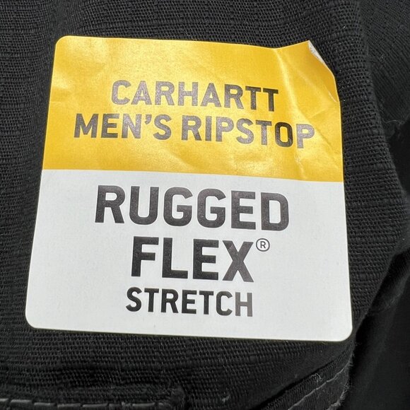 NWT Carhartt Men's Ripstop Rugged Flex Stretch Black Scrub Top Size Small - Picture 7 of 11